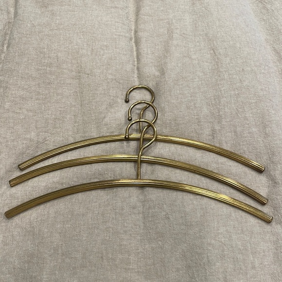 Vintage Other - Vintage Brass ITALIAN Clothing Coat Hangers MCM Classic Heavy